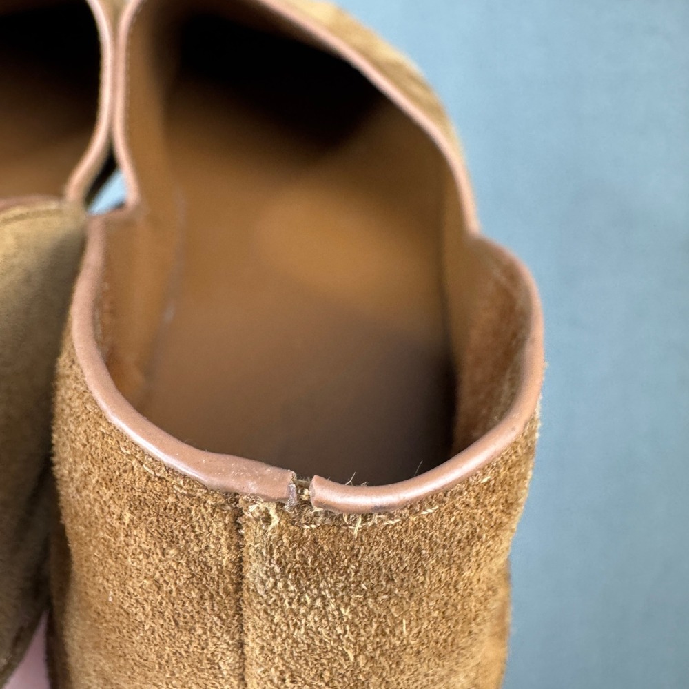 Vince Glyn Camel Suede Almond Toe Slip On Loafers Flats Womens Size 7M EUR 37 - Picture 5 of 8